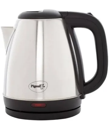 Pigeon by Stovekraft Amaze Plus Electric Kettle (14289) with Stainless Steel Body, 1.5 litre, used for boiling Water, making tea and coffee, instant noodles, soup etc. 1500 Watt (Silver)